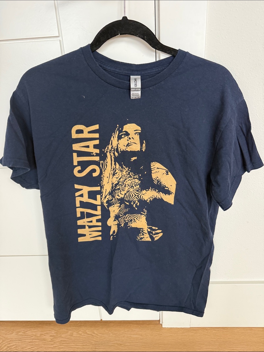 Mahzey Star Graphic Tee - Navy with Gold Print